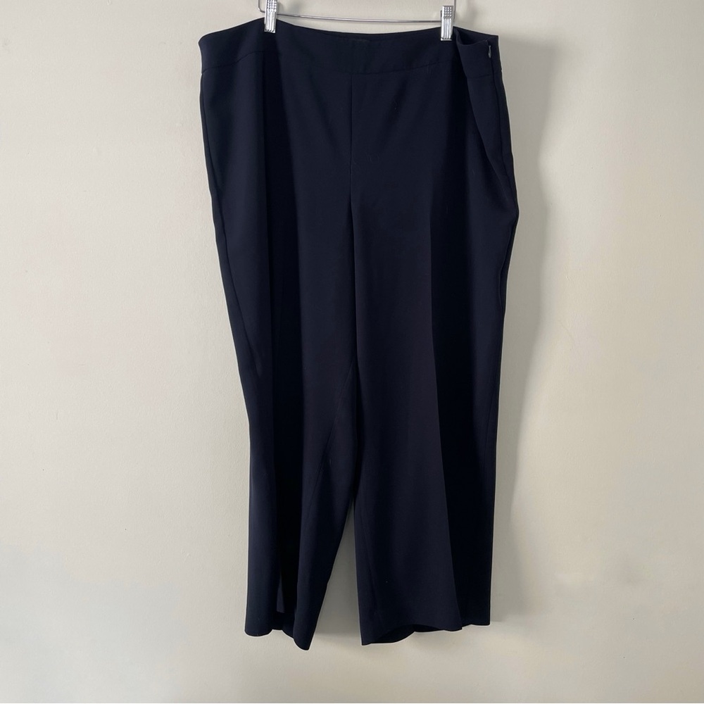 Talbots Navy Blue Wide Leg Career Workwear Dress Pants Size 18